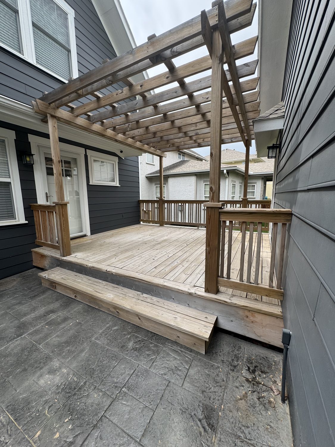 Pergola Staining