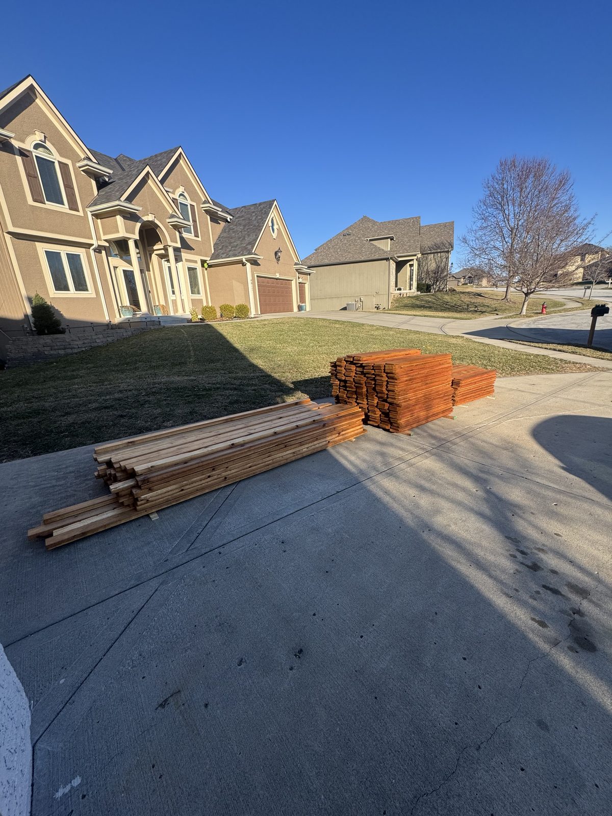 Pre-stained boards ready to deliver, pre-staining staining in Kansas City by Staining Grain