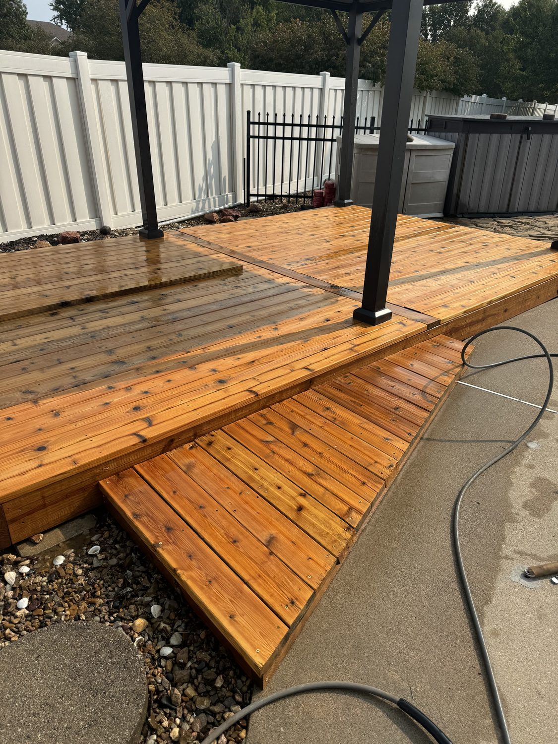 Stained deck or fence in Kansas City by Staining Grain