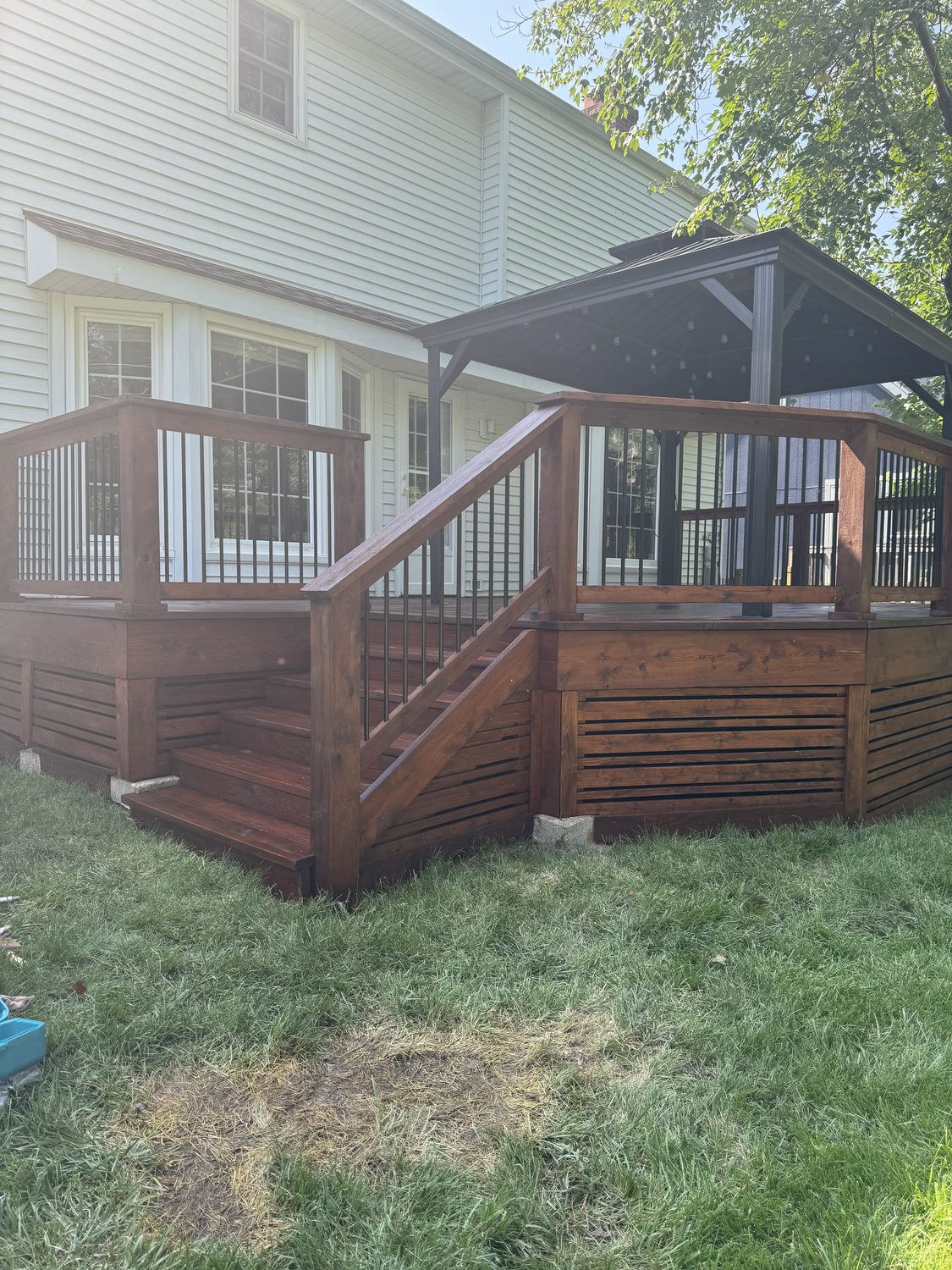 Two tone walnut and black