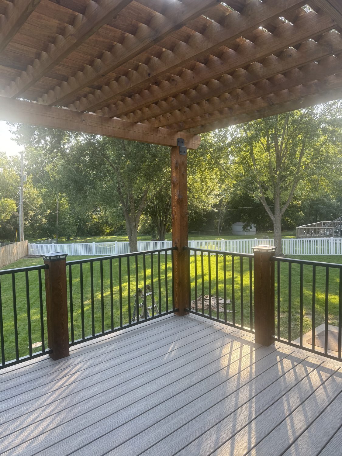 Pergola overhead beams