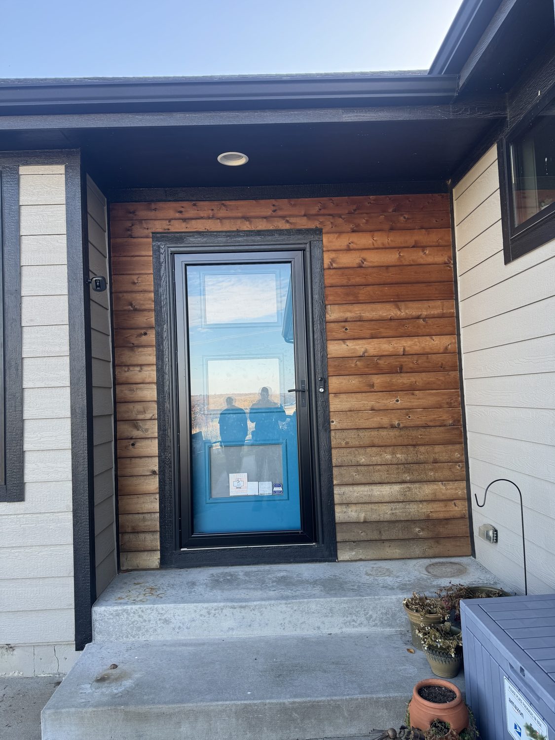Cedar entry and trim, detail staining in Kansas City by Staining Grain