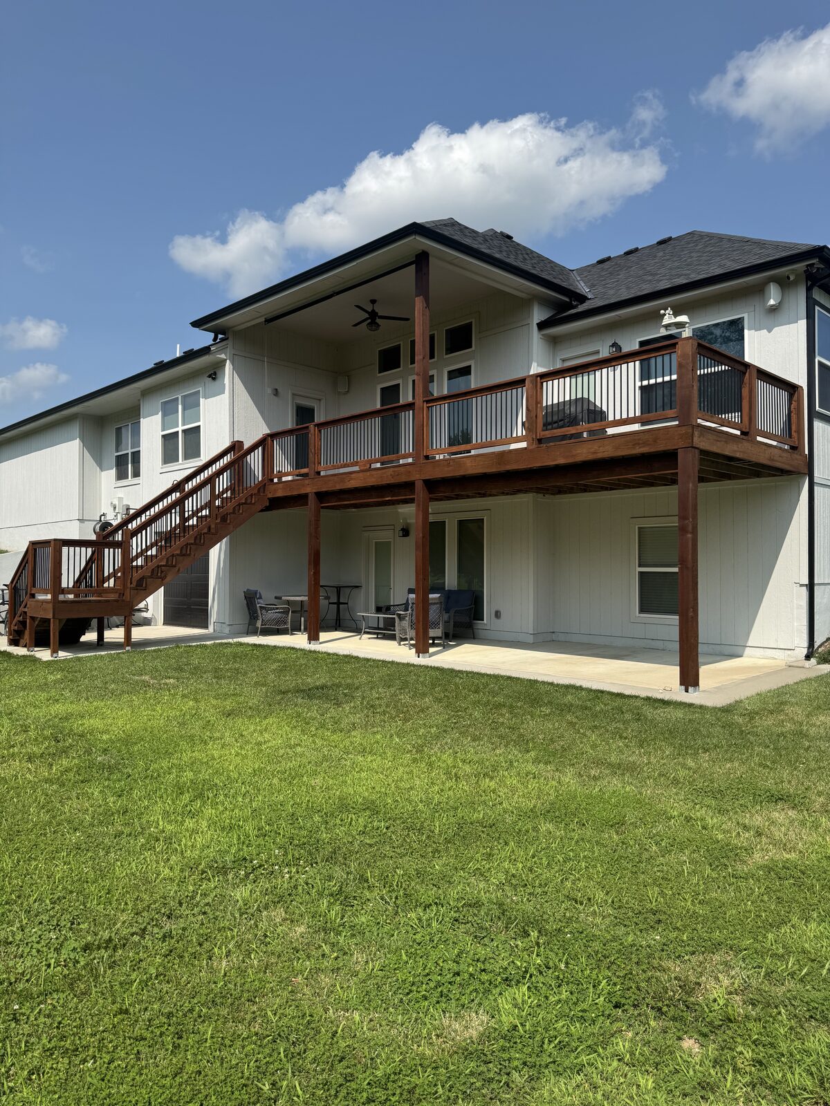 Two story deck and stairs