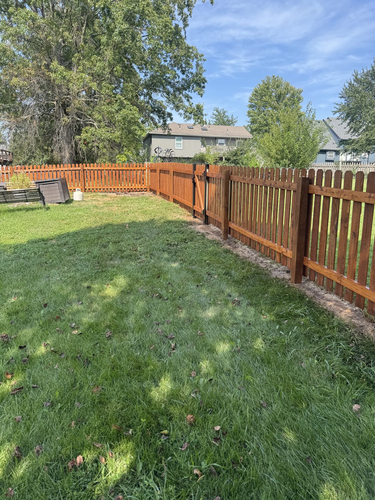 Cedar picket fence