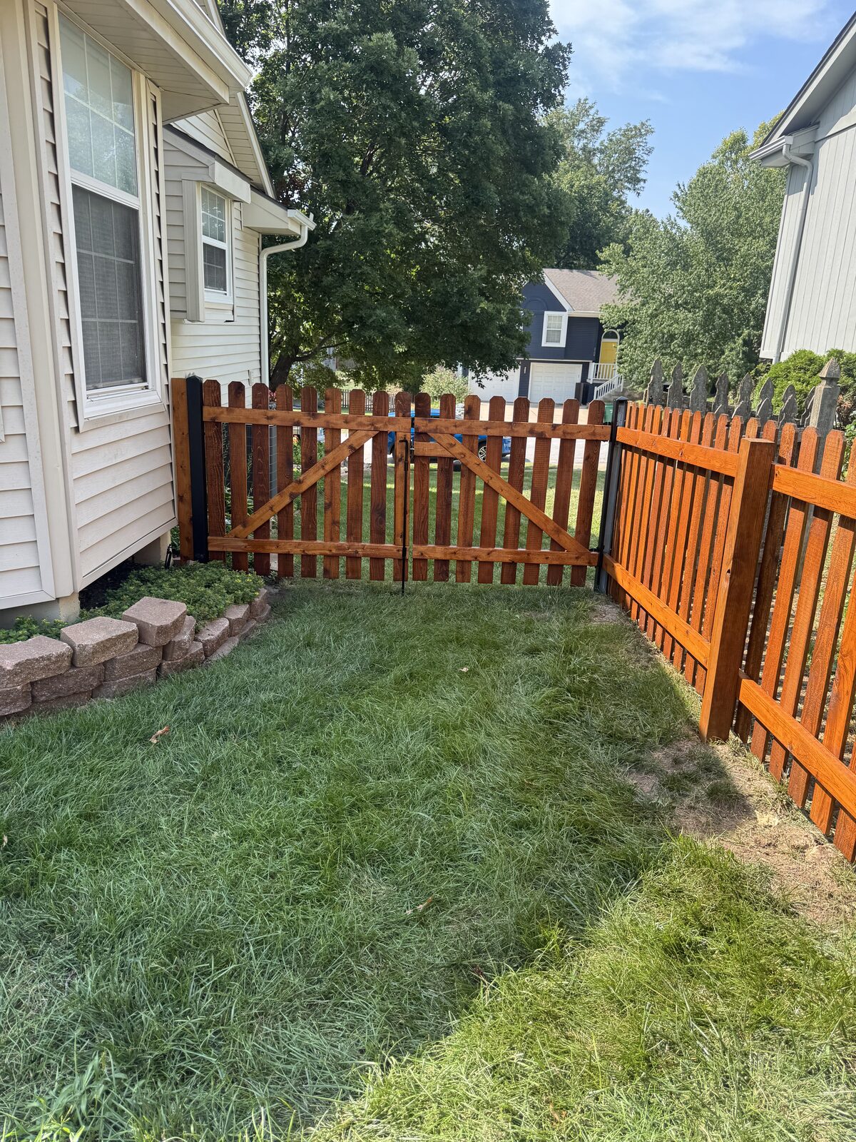 Picket fence and gate